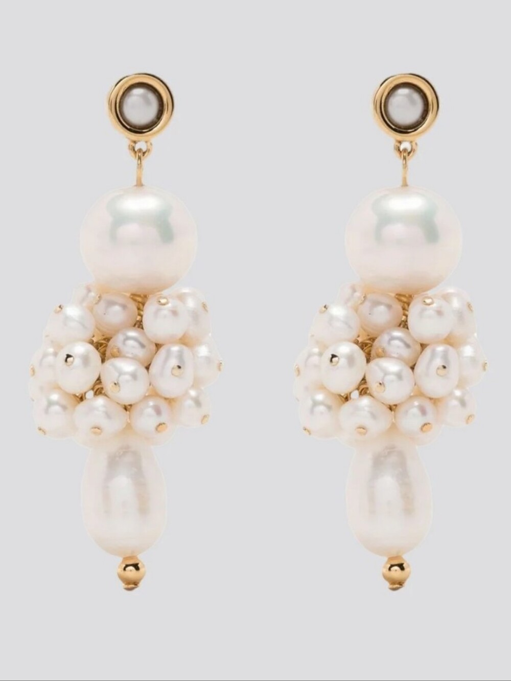 Éliou Demi Dangle Pearl Earrings 14k Goldplated New